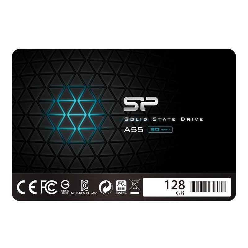 Silicon Power Ace A55 128GB 2.5 Inch SATA III SSD, 3D NAND with SLC Cache, Up to 560MB/s, Internal Solid State Drive for Desktop Laptop Computer